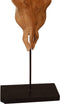 vidaXL Stierenbeeld 66x15x88 cm teakhout