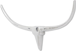 vidaXL - Stierenkop - voor - aan - de - muur - aluminium - 96 - cm - zilverkleurig