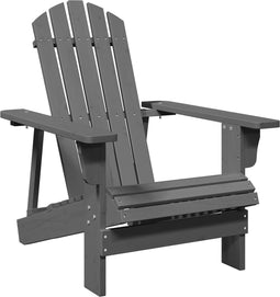 vidaXL - Stoel - Adirondack - 69x85x90,5 - cm - massief - vurenhout - grijs