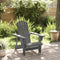 vidaXL - Stoel - Adirondack - 69x85x90,5 - cm - massief - vurenhout - grijs