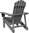 vidaXL - Stoel - Adirondack - 69x85x90,5 - cm - massief - vurenhout - grijs