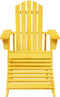 vidaXL - Stoel - Adirondack - met - voetenbank - massief - vurenhout - geel