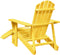 vidaXL - Stoel - Adirondack - met - voetenbank - massief - vurenhout - geel
