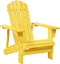vidaXL - Stoel - Adirondack - met - voetenbank - massief - vurenhout - geel