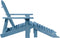 vidaXL - Stoel - Adirondack - met - voetenbank - massief - vurenhout - blauw