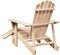 vidaXL - Stoel - Adirondack - met - voetenbank - massief - vurenhout