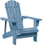 vidaXL - Stoel - Adirondack - met - voetenbank - massief - vurenhout - blauw