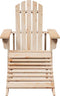 vidaXL - Stoel - Adirondack - met - voetenbank - massief - vurenhout