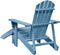 vidaXL - Stoel - Adirondack - met - voetenbank - massief - vurenhout - blauw