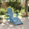 vidaXL - Stoel - Adirondack - met - voetenbank - massief - vurenhout - blauw