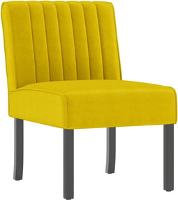 vidaXL - Stoel - fluweel - geel