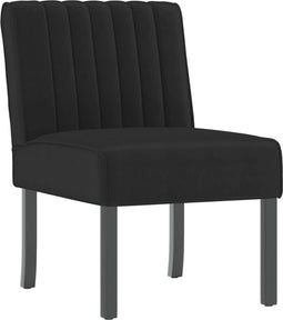 vidaXL - Stoel - fluweel - zwart