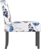 vidaXL - Stoel - gebloemd - stof - blauw