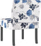 vidaXL - Stoel - gebloemd - stof - blauw