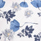 vidaXL - Stoel - gebloemd - stof - blauw