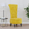 vidaXL - Stoel - hoge - rugleuning - met - knopen - fluweel - geel