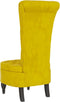 vidaXL - Stoel - hoge - rugleuning - met - knopen - fluweel - geel