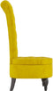 vidaXL - Stoel - hoge - rugleuning - met - knopen - fluweel - geel