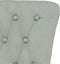 vidaXL - Stoel - hoge - rugleuning - met - knopen - fluweel - lichtgrijs
