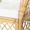 vidaXL - Stoel - met - kussen - natuurlijk - rattan - en - linnen