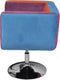 vidaXL Stoel met patchwork motief kubus stof