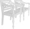 vidaXL - Stoelen - Batavia - 2 - st - massief - mahoniehout - wit