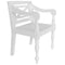 vidaXL - Stoelen - Batavia - 2 - st - massief - mahoniehout - wit