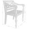 vidaXL - Stoelen - Batavia - 2 - st - massief - mahoniehout - wit