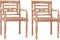 vidaXL - Stoelen - Batavia - 2 - st - massief - teakhout - met - whitewash - afwerking