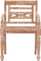 vidaXL - Stoelen - Batavia - 2 - st - massief - teakhout - met - whitewash - afwerking