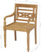 vidaXL - Stoelen - Batavia - 2 - st - massief - teakhout