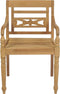 vidaXL - Stoelen - Batavia - 2 - st - massief - teakhout