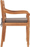 vidaXL - Stoelen - Batavia - 2 - st - met - donkergrijze - kussens - massief - teakhout
