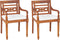vidaXL - Stoelen - Batavia - 2 - st - met - kussens - massief - teakhout