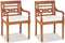 vidaXL - Stoelen - Batavia - 2 - st - met - kussens - massief - teakhout