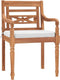 vidaXL - Stoelen - Batavia - 2 - st - met - kussens - massief - teakhout