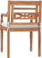 vidaXL - Stoelen - Batavia - 2 - st - met - kussens - massief - teakhout