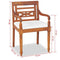 vidaXL - Stoelen - Batavia - 2 - st - met - kussens - massief - teakhout