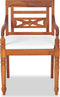 vidaXL - Stoelen - Batavia - 2 - st - met - kussens - massief - teakhout