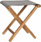 vidaXL - Stoelen - inklapbaar - 2 - st - massief - teakhout - en - stof - donkergrijs