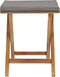 vidaXL - Stoelen - inklapbaar - 2 - st - massief - teakhout - en - stof - donkergrijs