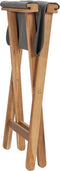 vidaXL - Stoelen - inklapbaar - 2 - st - massief - teakhout - en - stof - donkergrijs