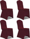 vidaXL - Stoelhoes - stretch - 4 - stuks - bordeaux