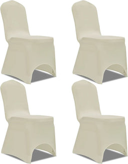 vidaXL - Stoelhoes - stretch - 4 - stuks - Crèmekleurig