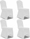 vidaXL - Stoelhoes - stretch - 4 - stuks - wit