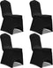vidaXL - Stoelhoes - stretch - 4 - stuks - zwart