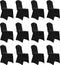 vidaXL - Stoelhoes - stretch - 4 - stuks - zwart