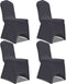 vidaXL - Stoelhoes - stretch - antraciet - 4 - stuks