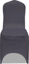 vidaXL - Stoelhoes - stretch - antraciet - 6st