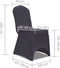 vidaXL - Stoelhoes - stretch - antraciet - 6st